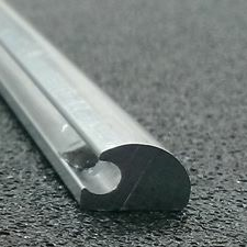 Billet Aluminum Trim 6 Foot Stick - Style Half Dome w/Groove Billet Aluminum Trim 6 Foot Stick - Style Half Dome w/Groove